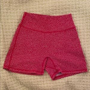 BuffBunny Bright Red + White Bike Shorts